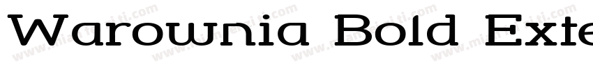 Warownia Bold Extend字体转换